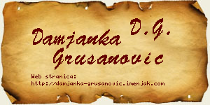 Damjanka Grušanović vizit kartica